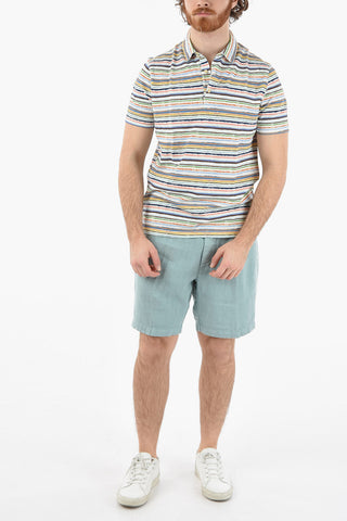 Striped Piquè Cotton SMITH Polo Shirt