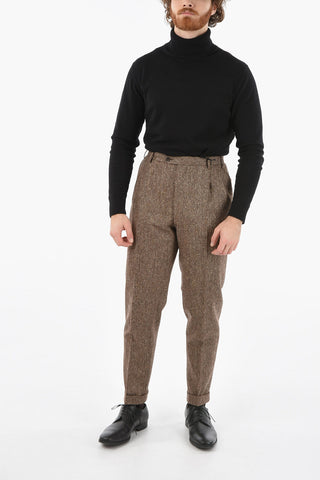 CC COLLECTION Double Pleat Virgin Wool Pants
