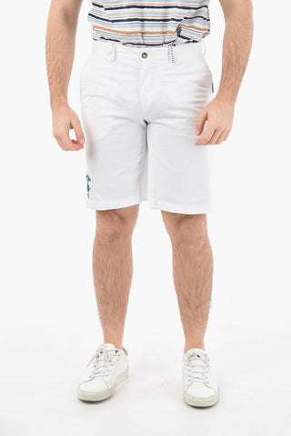 Stretch Cotton MILANO Shorts with Embroideries
