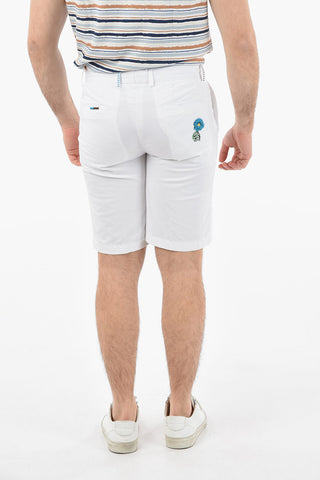 Stretch Cotton MILANO Shorts with Embroideries