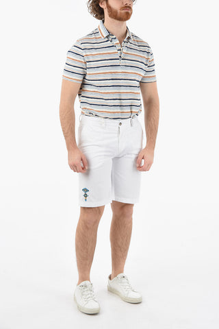 Stretch Cotton MILANO Shorts with Embroideries