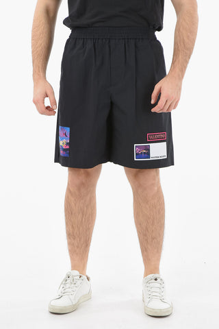 Cotton Shorts With Patches