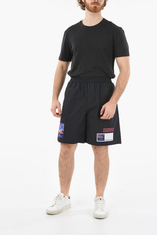 Cotton Shorts With Patches