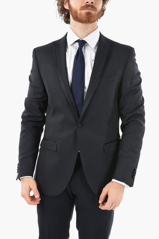 CC COLLECTION giacca smoking CERIMONIA RESET pied-de-poule con revers a lancia