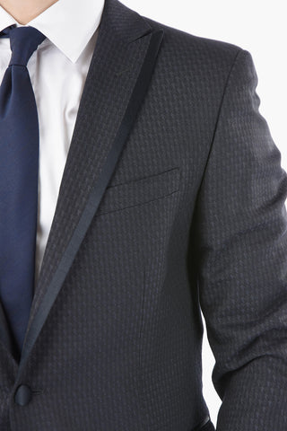 CC COLLECTION giacca smoking CERIMONIA RESET pied-de-poule con revers a lancia