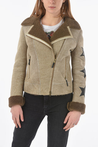 Stars Embroidered Shearling Jacket