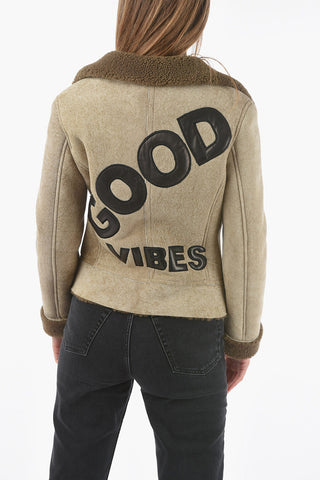Stars Embroidered Shearling Jacket