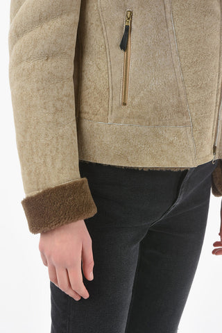 Stars Embroidered Shearling Jacket