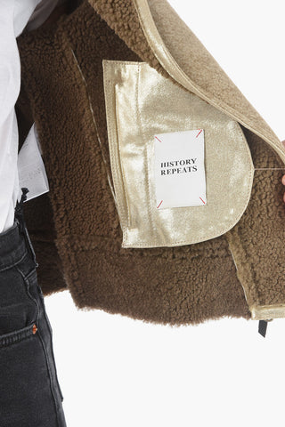 Stars Embroidered Shearling Jacket