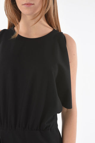 Cold Shoulder PEPEX Dress with Maxi Front Split