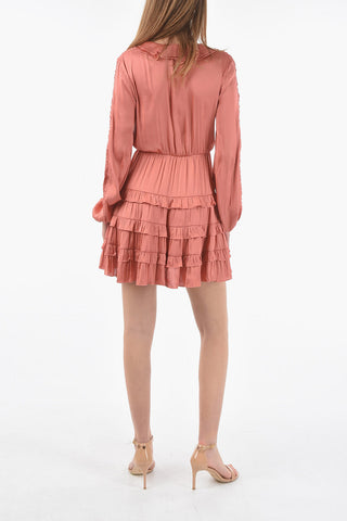 Ultra-light Satin Flounced Empire Dress