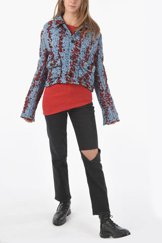 Unlined Blazer With Embroidered Details