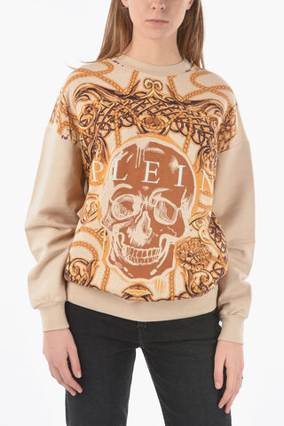 Jacquard Cotton NEW BAROQUE Sweatshirt with Logo