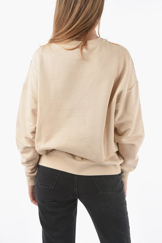 Jacquard Cotton NEW BAROQUE Sweatshirt with Logo