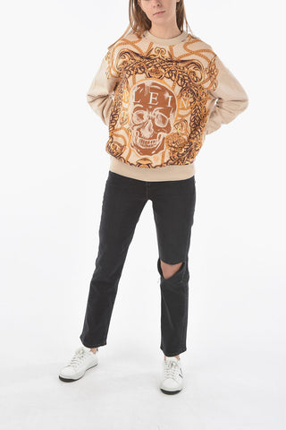 Jacquard Cotton NEW BAROQUE Sweatshirt with Logo