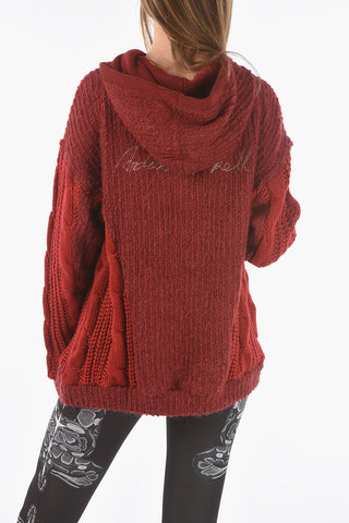 Aran Detail CABLE Hooded UNISEX Pullover