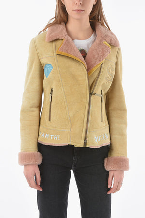 Giubbotto Shearling Ricamato