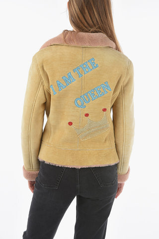 Giubbotto Shearling Ricamato