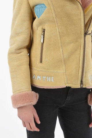 Giubbotto Shearling Ricamato