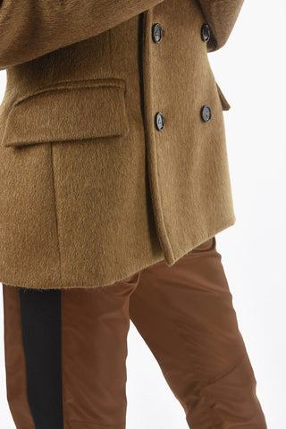 Wool Blend Double Breasted Coat