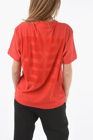 Crewneck T-shirt with Debossed Logo
