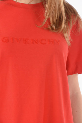 Crewneck T-shirt with Debossed Logo