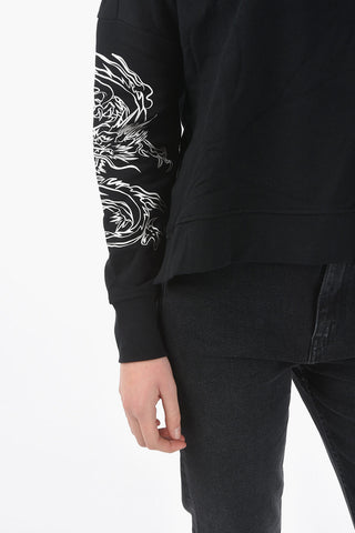 Printed ADEL PONCHO Oversized Sweatshirt With Side Slits