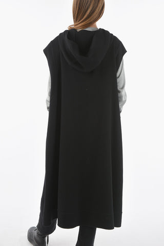 Front Zipped Cashmere Blend Sleeveless Overcoat