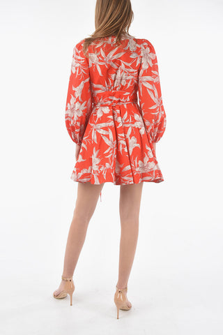 Floral Printed Cotton CLIZIA Wrap Dress