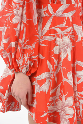 Floral Printed Cotton CLIZIA Wrap Dress