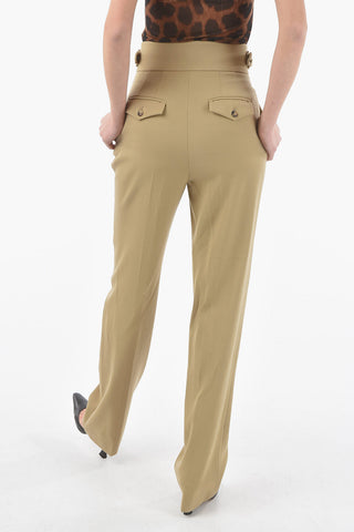 Double Pleats Pants With Buckles