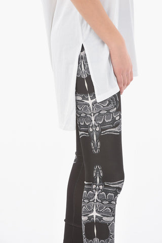 Crewneck Short Sleeved TARA LONG Printed Asymmetric T-shirt