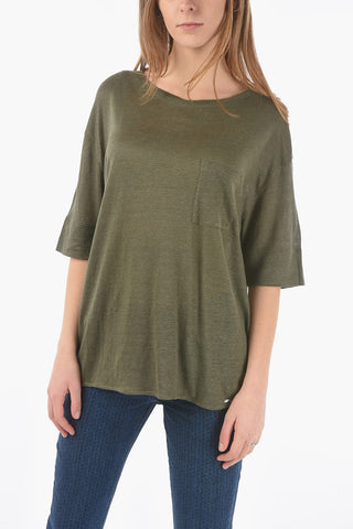 Flax SLUB T-Shirt with Breast Pocket