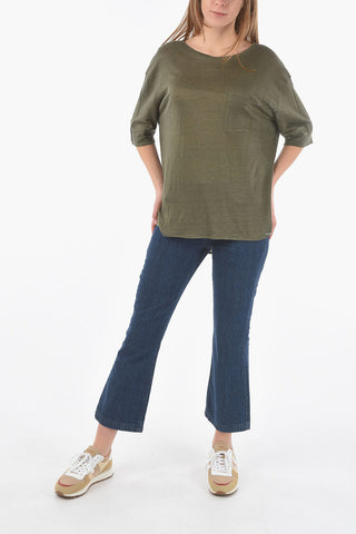 Flax SLUB T-Shirt with Breast Pocket