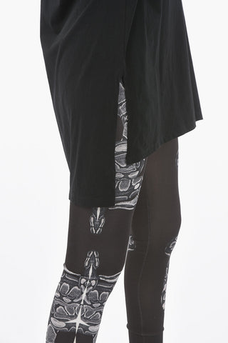 T-Shirt Asimmetrica Stampata TARA LONG A maniche Corte Girocollo