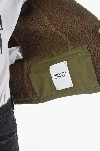 Bestickte Shearlingjacke