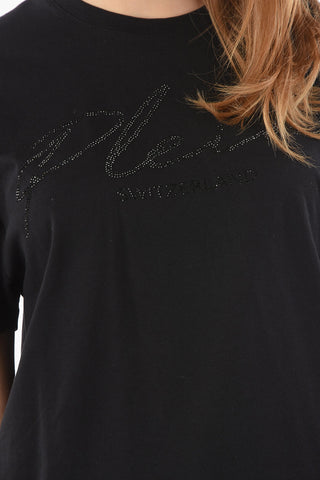 T-shirt CRYSTAL SIGNATURE with Rhinestoned Logo