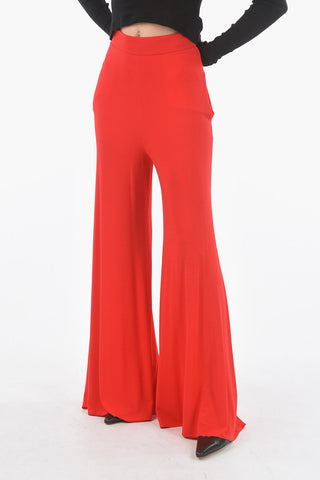 Viscose High-waisted Flared Pants