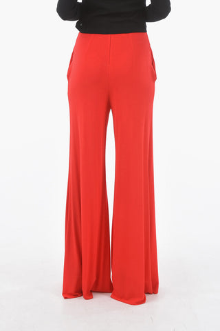 Viscose High-waisted Flared Pants
