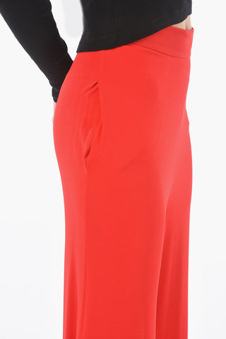 Viscose High-waisted Flared Pants