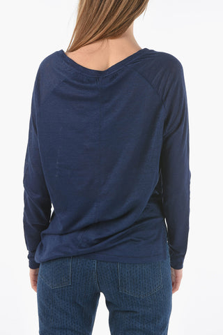 Maglia Scollo a V SLUB Leggra in Lino