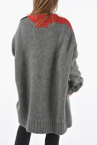 Two Tone Mohair Blend Oversized UNISEX Pullover