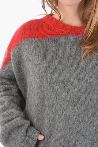 Two Tone Mohair Blend Oversized UNISEX Pullover