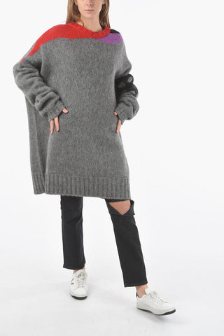 Two Tone Mohair Blend Oversized UNISEX Pullover