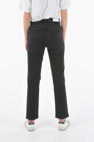Jeans a Gamba diritta con Dettaglio Cut-out al Ginocchio
