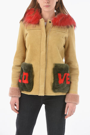 Shearling Jacket with Fur Pockets