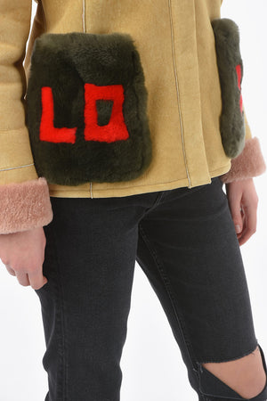 Giubbotto Shearling con Tasche in Pelliccia