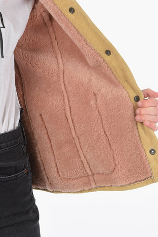 Giubbotto Shearling con Tasche in Pelliccia