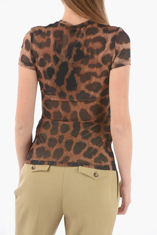 Animal Patterned Tulle T-shirt
