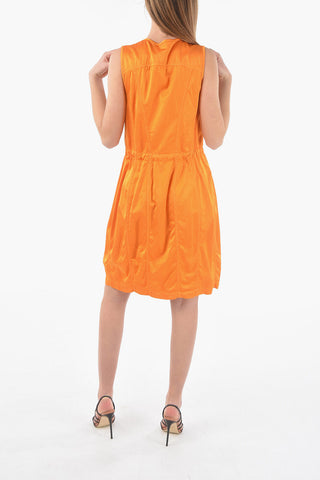 Utility Mini Dress with Full-Zip Closure